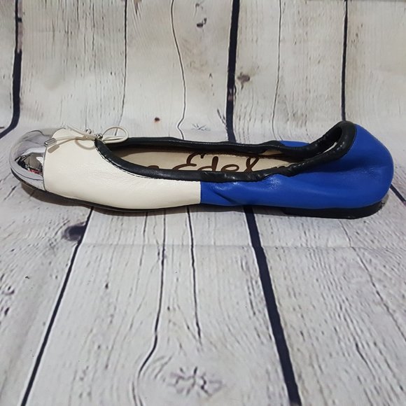 Sam Edelman FAIRLEIGH Blue Cap Toe Ballet flats 6 - Picture 5 of 7
